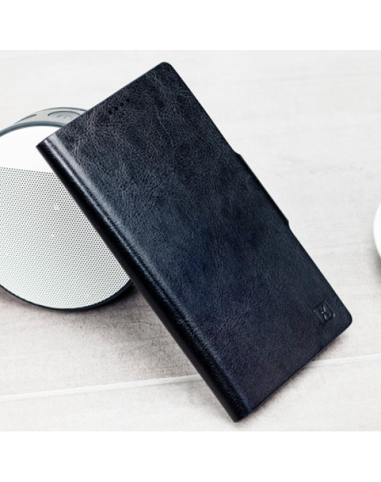 Olixar Leather-Style Sony Xperia XZ Premium Wallet Stand Case - Black