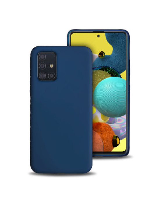 Olixar Soft Silicone Samsung Galaxy A51 5G Case - Midnight Blue