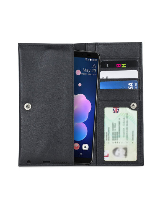 Olixar Primo Genuine Leather HTC U12 Plus Pouch Wallet Case - Black