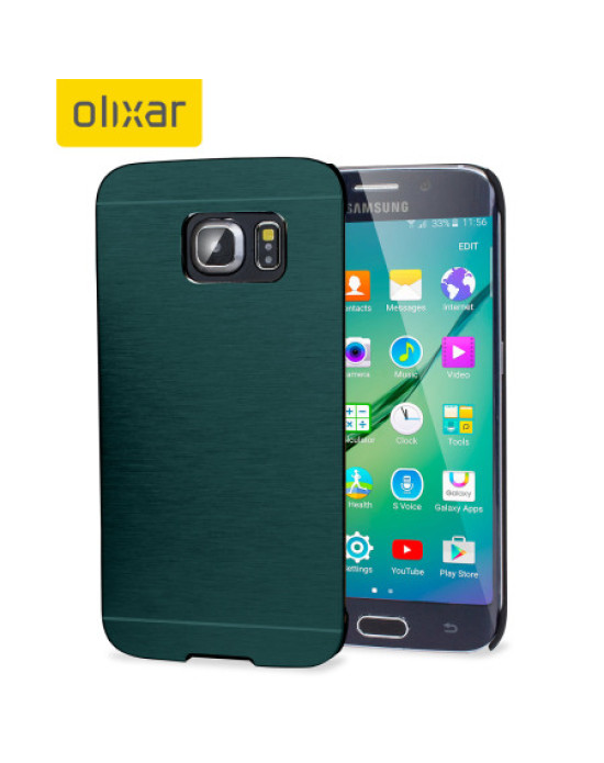 Olixar Aluminium Samsung Galaxy S6 Edge Shell Case - Emerald Green
