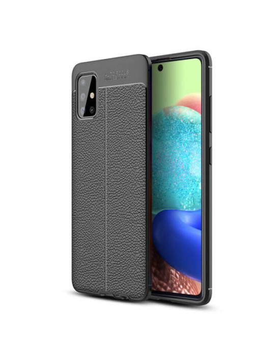Olixar Attache Samsung Galaxy A71 5G Leather-Style Case - Black