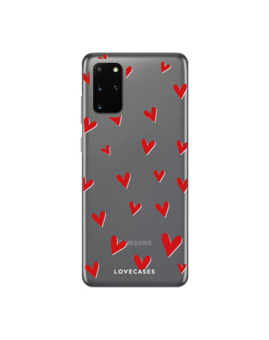 LoveCases Samsung S20 Plus Hearts Clear Phone Case