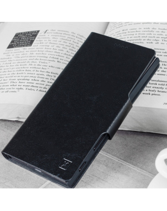 Olixar Leather-Style Galaxy J3 2017 Wallet Case - Black - US Version