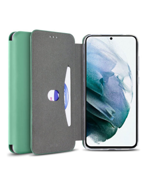 Olixar Silicone Samsung Galaxy S21 Plus Wallet Case - Pastel Green