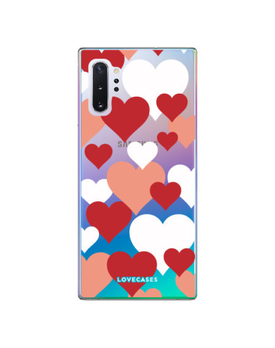 LoveCases Samsung Note 10 Plus 5G Heart Clear Phone Case