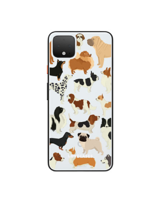 LoveCases Google Pixel 4 Dogs Clear Phone Case LoveCases Google Pixel 4 Dogs Clear Phone Case