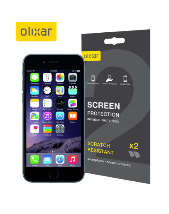 Olixar iPhone 6S TPU Film Screen Protector 2-in-1 Pack