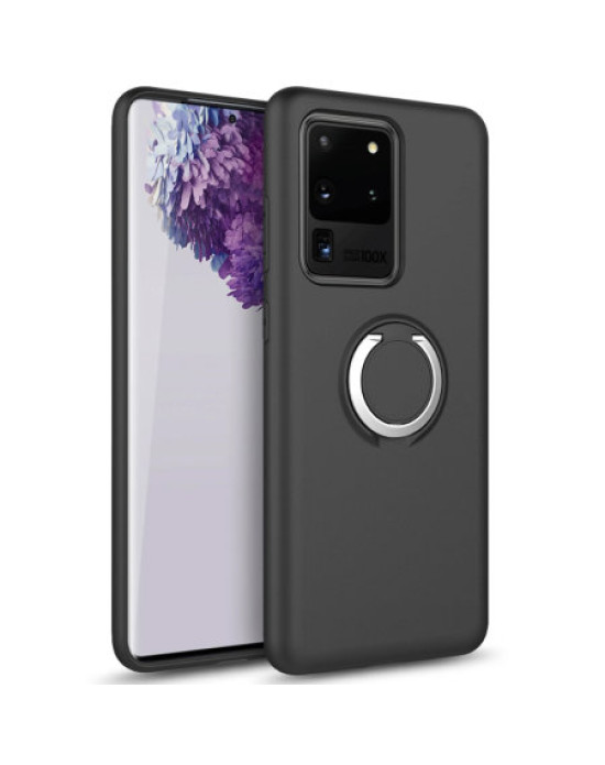 Zizo Ultra Thin Revolve Series Galaxy S20 Ultra Ring Case- Black