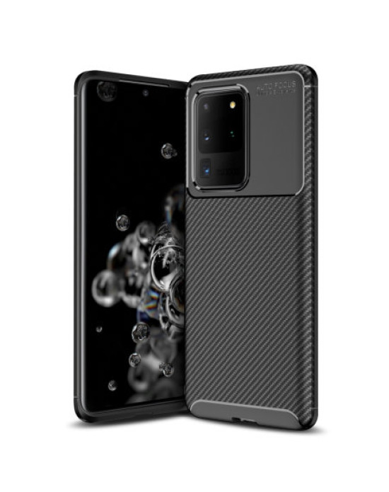 Olixar Carbon Fibre Samsung Galaxy S20 Ultra Case - Black