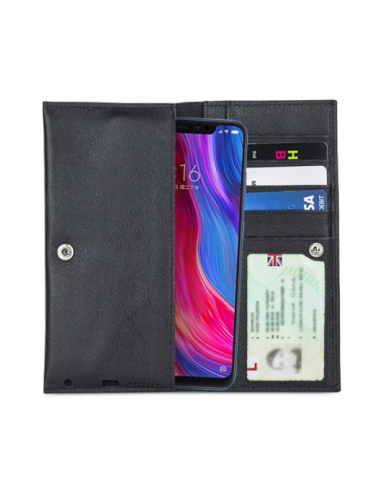 Olixar Primo Genuine Leather Xiaomi Mi 8 Pouch Wallet Case - Black
