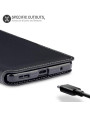 Olixar Slim Genuine Leather Huawei P40 Wallet Case - Black