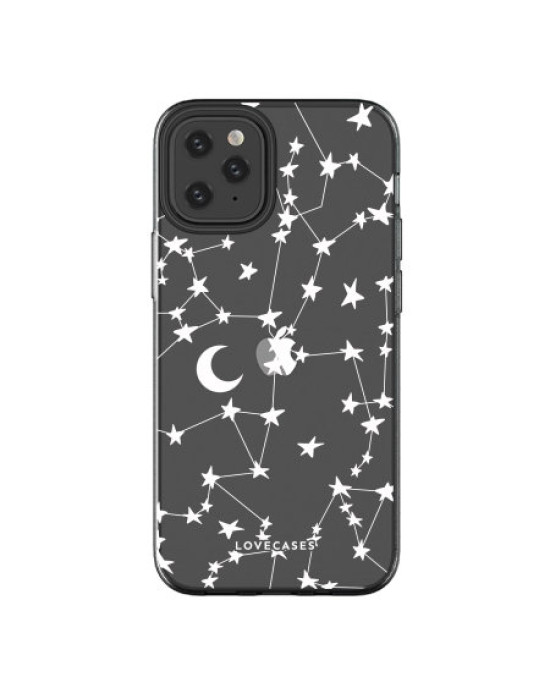 LoveCases iPhone 12 Pro Max Gel Case - White Stars And Moons