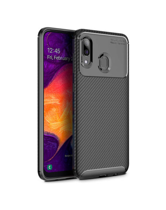 Olixar Carbon Fibre Samsung Galaxy A30 Case - Black