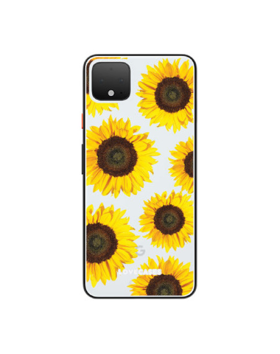 LoveCases Google Pixel 4 XL Sunflower Clear Phone Case