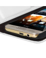 Olixar Leather-Style HTC One M9 Plus Wallet Stand Case - White