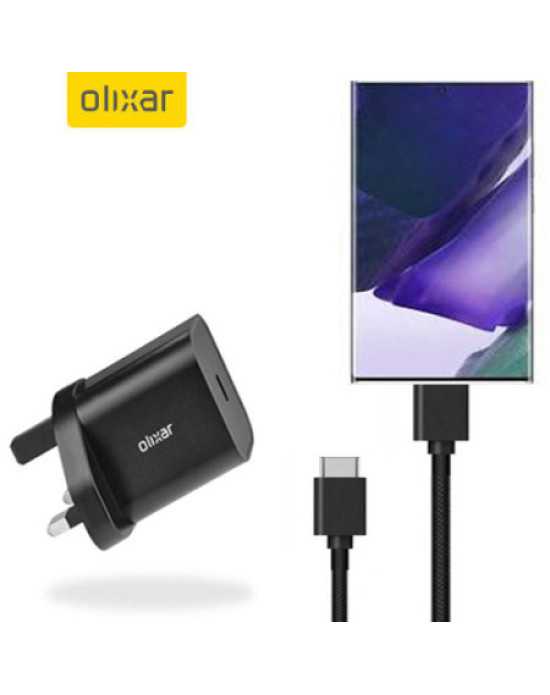 Olixar Samsung Galaxy Note 20 Ultra 18W USB-C Fast Charger & Cable