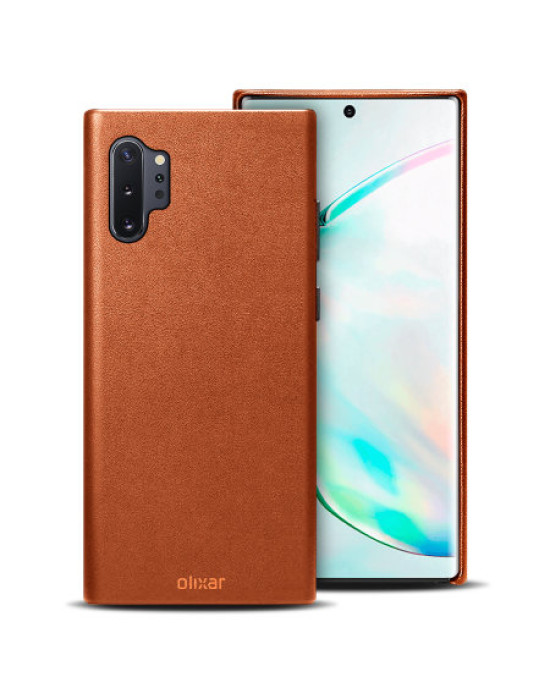 Olixar Genuine Leather Samsung Galaxy Note 10 Plus Case - Brown