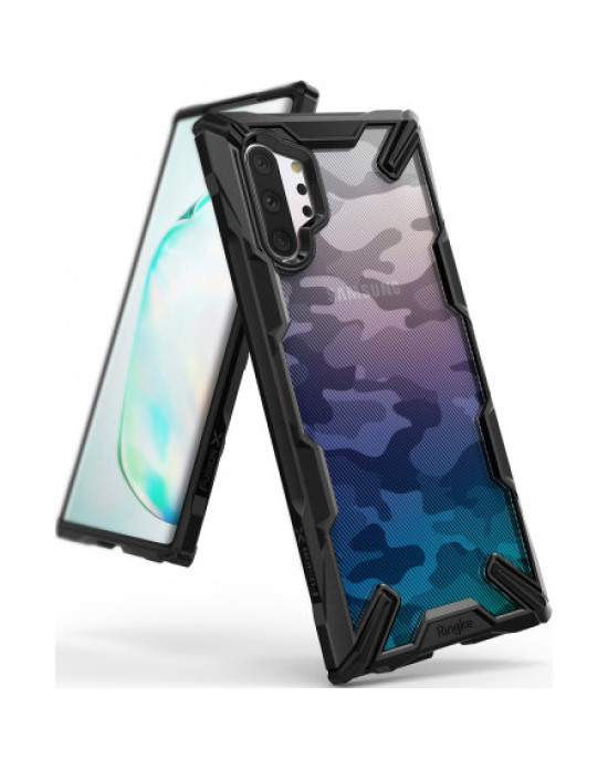 Ringke Fusion X Design Samsung Galaxy Note 10 Plus Case - Camo Black