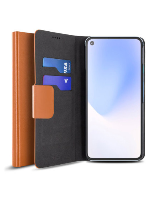 Olixar Leather-Style Google Pixel 4a 5G Wallet Stand Case - Brown