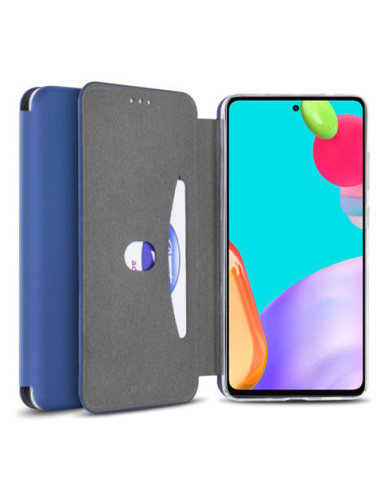 Olixar Soft Silicone Samsung Galaxy A52 5G Wallet Case - Midnight Blue
