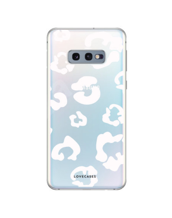 LoveCases Samsung S10e Leopard Print Case - Clear White