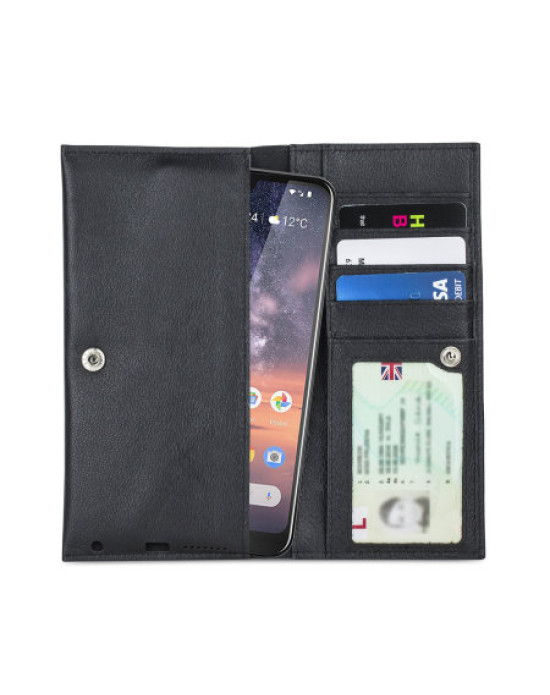 Olixar Primo Genuine Leather Nokia 3.2 Pouch Wallet Case - Black