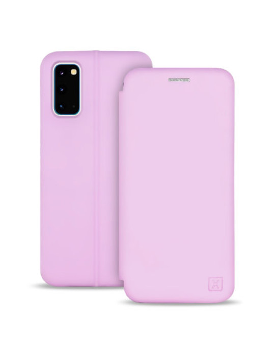 Olixar Soft Silicone Samsung Galaxy S20 Wallet Case - Pastel Pink