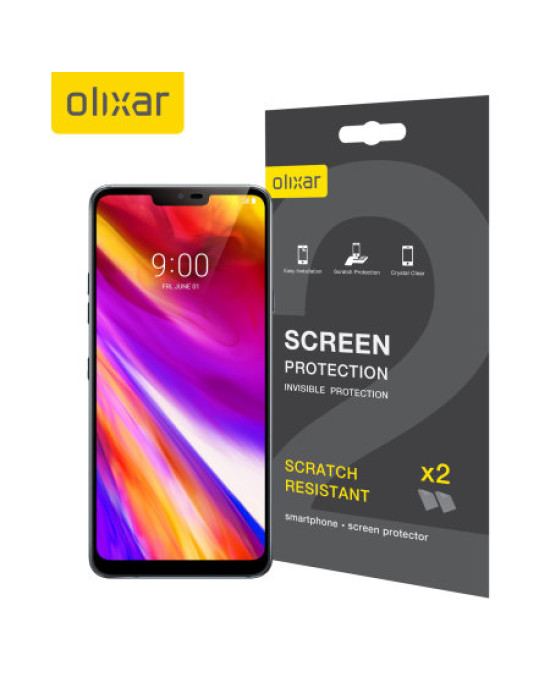 Olixar LG G7 Film Screen Protector 2-in-1 Pack