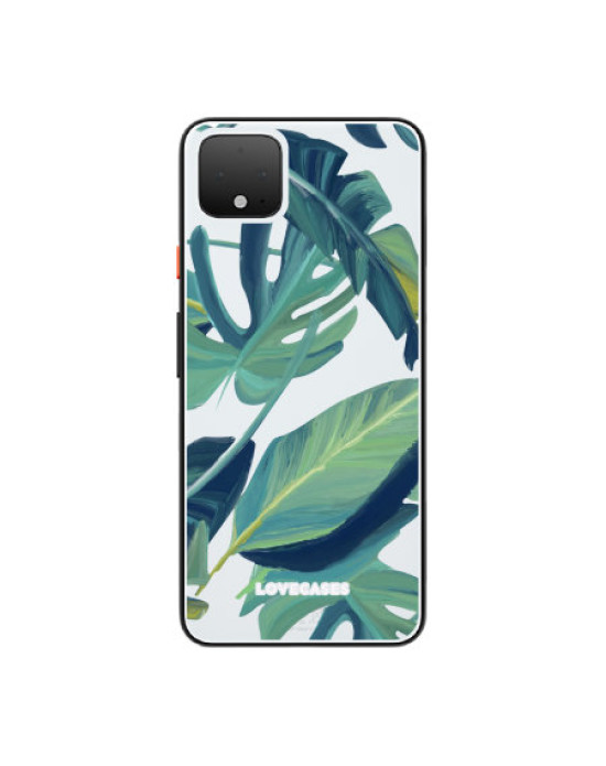 LoveCases Google Pixel 4 Tropical Leaf Clear Phone Case LoveCases Google Pixel 4 Tropical Leaf Clear Phone Case