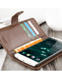 Olixar Genuine Leather LG V10 Wallet Case - Brown