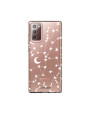 LoveCases Samsung Galaxy Note 20 Gel Case - White Stars And Moons LoveCases Samsung Galaxy Note 20 Gel Case - White Stars And Moons