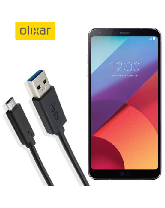 Olixar USB-C LG G6 Charging Cable - Black 1m