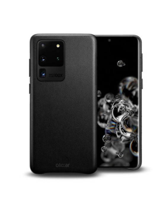 Olixar Genuine Leather Samsung Galaxy S20 Ultra Case - Black