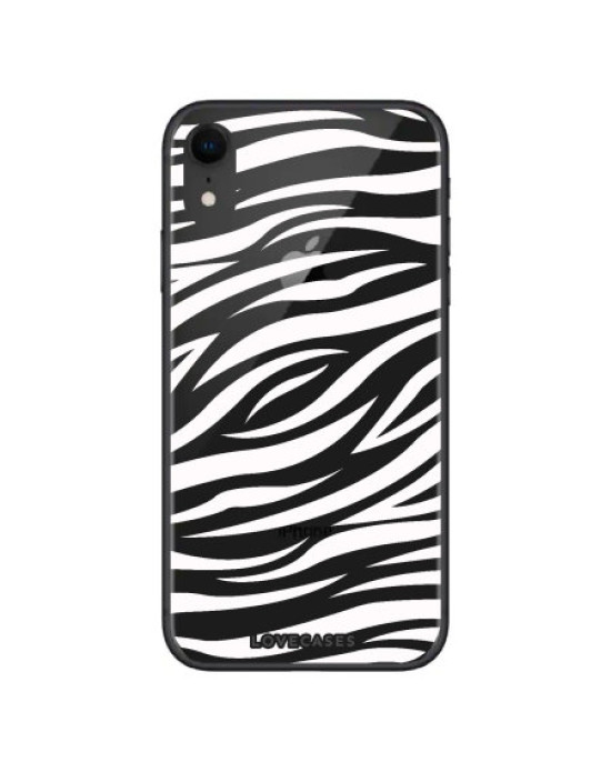 LoveCases iPhone XR Zebra Phone Case - Clear White