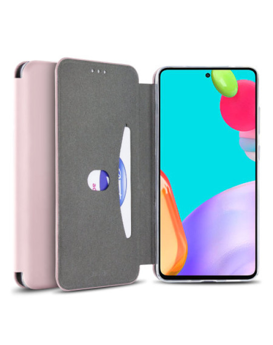 Olixar Soft Silicone Samsung Galaxy A52 5G Wallet Case - Pastel Pink