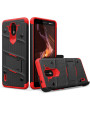 Zizo Bolt Nokia 3.1 C Case & Screen Protector- Black and Red