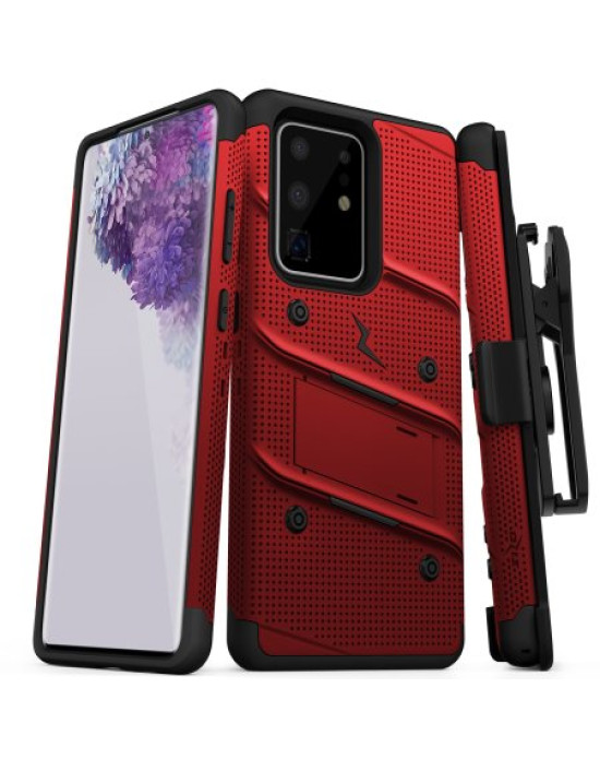 Zizo Bolt Samsung Galaxy S20 Ultra Tough Case - Red