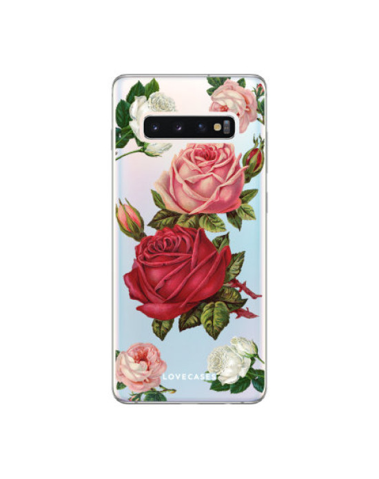 LoveCases Samsung S10 Plus Roses Clear Phone Case