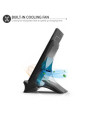 Olixar 10W Wireless Slim Charging Stand With Cooling Fan - Black