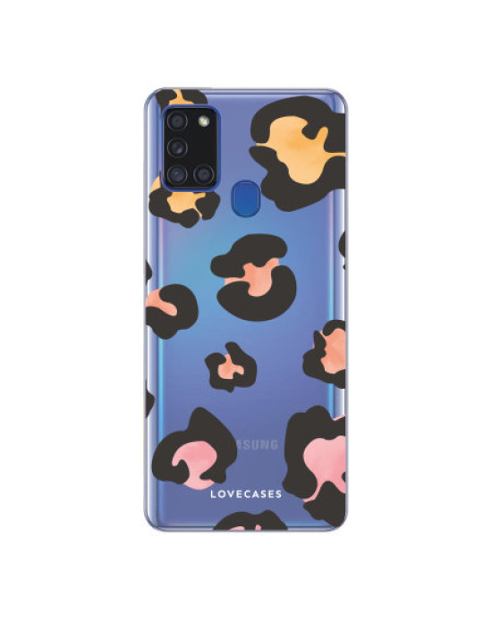 Lovecases Samsung Galaxy A21s Gel Case - Colourful Leopard