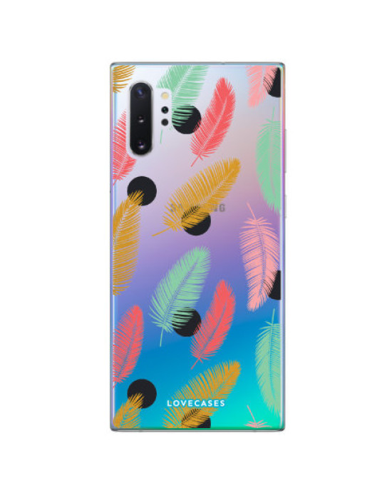 LoveCases Samsung Note 10 Plus 5G Polka Leaf Phone Case - Clear