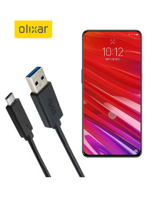 Olixar USB-C Lenovo Z5 Pro GT Charging Cable - Black 1m