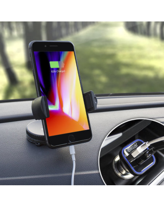 Olixar DriveTime iPhone 8 Plus Car Holder, Cable & Charger In-Car Pack
