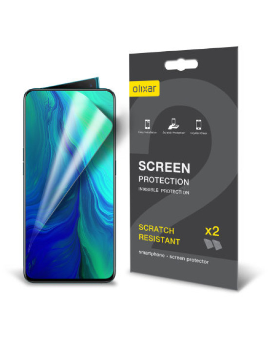 Olixar Oppo Reno Film Screen Protector 2-in-1 Pack