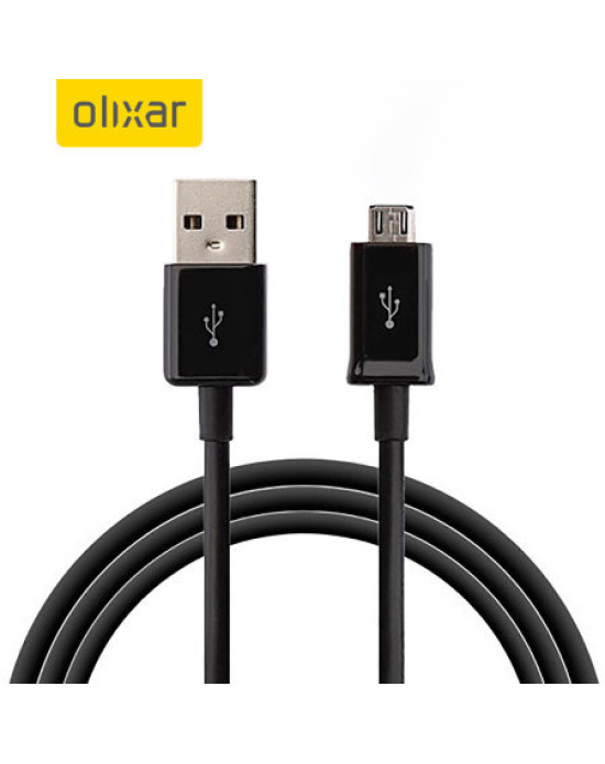 Olixar Samsung Galaxy S7 Micro USB Sync & Charge Cable - Black