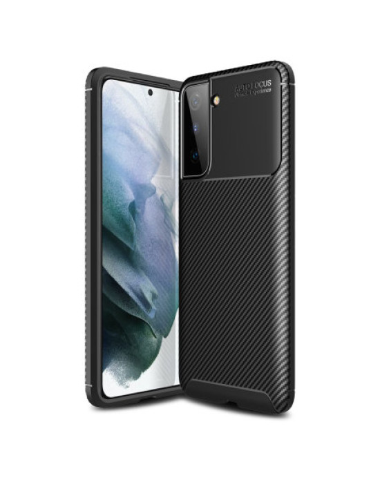 Olixar Carbon Fibre Samsung Galaxy S21 Plus Protective Case - Black