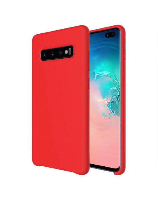 Olixar Samsung Galaxy S10 Plus Soft Silicone Case - Red