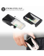 Olixar RFID Carbon Fibre Card Case With Money Clip - Black