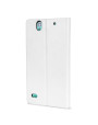 Olixar Leather-Style Sony Xperia C4 Wallet Stand Case - White