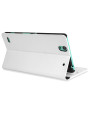 Olixar Leather-Style Sony Xperia C4 Wallet Stand Case - White